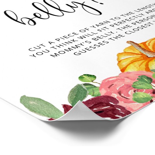 Burgunder Kürbis wie groß ist das Bauchspiel der M Poster (Ecke)