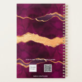 Burgunder lila Goldgräber Planer (Rückseite)