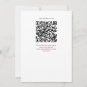 Burgunder Lorbeer Hochzeitseinladung QR Code Einladung (Rückseite)