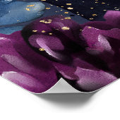 Burgunder Marine Willkommen bei unserer Hochzeit 2 Poster (Ecke)