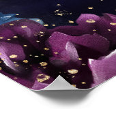 Burgunder Marine Willkommen bei unserer Hochzeit I Poster (Ecke)