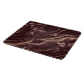 Burgunder Marmor Bold Verfeinerter moderner Stil Schneidebrett (Ecke)