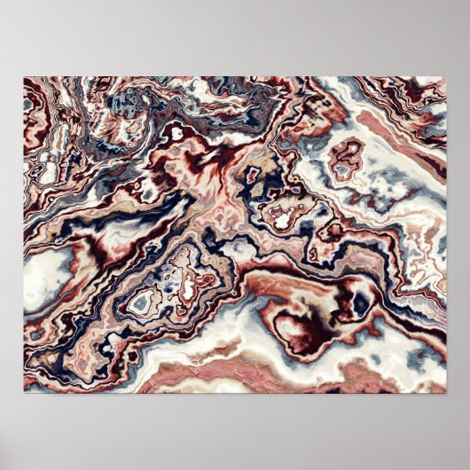 Burgunder-Marmor-Canyon-Fluss Poster (Vorne)