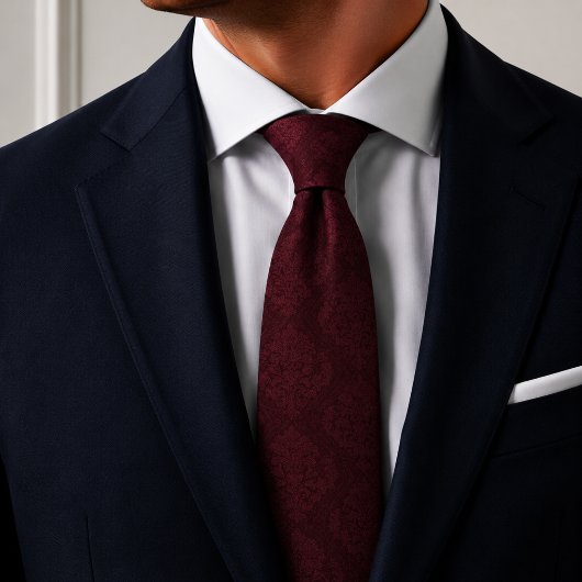 Burgunder-Maroon-Ton-in-Ton Krawatte