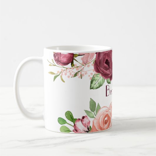Burgunder/Marsala u. rosa Kaffeetasse (Links)