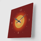 Burgunder mit Rotglühen Centre>Wall Uhr (Winkel)