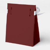 Burgunder Moderne Initialen Minimalistische Hochze Geschenkschachtel (Rückseite)