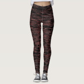 Burgunder Mosaik mit grobem Hintergrund Leggings (Vorderseite)