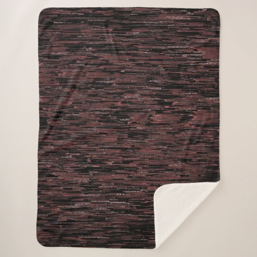 Burgunder Mosaik mit grobem Hintergrund Sherpadecke (Vorderseite)