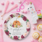 Burgunder Orangenkürbis Pappteller (Party)