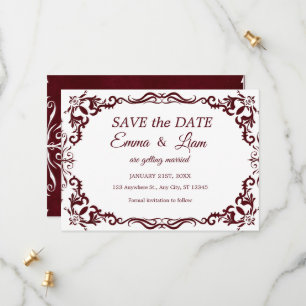 Burgunder Papel Picado Mexikanische Hochzeit Save The Date