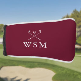 Burgunder personalisierte Monogramm-Golfschläger Golf Headcover