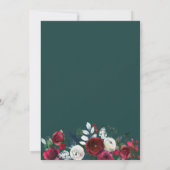 Burgunder Pinienwald Brautparty Einladung (Rückseite)