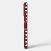 Burgunder Polka Punkt Case-Mate iPhone Hülle (Rückseite / Links)