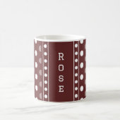 Burgunder Polka Punkt Kaffeetasse (Mittel)