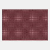 Burgunder Polka-Punkte Geschenkpapier Set (Vorderseite)
