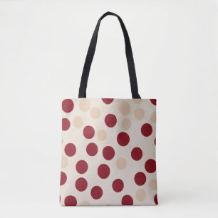 Burgunder Polka-Punkte Tasche