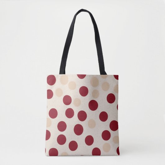 Burgunder Polka-Punkte Tasche (Vorderseite)