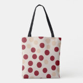 Burgunder Polka-Punkte Tasche (Rückseite)