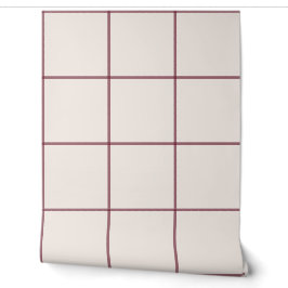 Burgunder-Riesenfensterpaneel-Karo Tapete