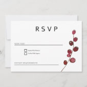 Burgunder Rosa Aquarellbeeren Blumenbeere Einladung (Vorderseite)