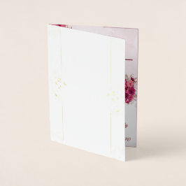 Burgunder-Rosa elegante Hochzeit Folienkarte