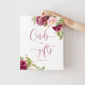 Burgunder Rosa Goldfolie Karten und Geschenke Poster