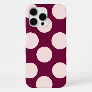 Burgunder-Rosa-Punkte-Handyhülle iPhone 16 Pro Max Hülle