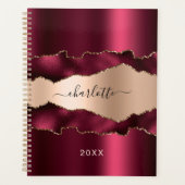 Burgunder Rose Goldmedaille Marmorname 2026 Planer (Vorderseite)