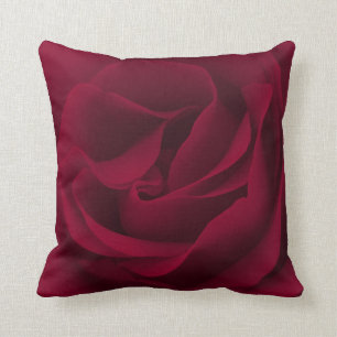 Burgunder-Rose vergrößert Kissen