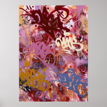 Burgunder-Rosen-Abstrakte Graffiti-Buchstaben
