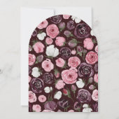 Burgunder Rosen Einladung (Rückseite)