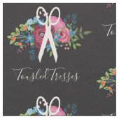 Burgunder Rosenschwarz Friseursalon Stoff (Nahaufnahme)