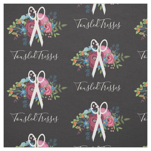 Burgunder Rosenschwarz Friseursalon Stoff (Muster)