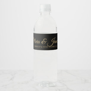 Burgunder Rot Rose launisch Schwarz Gold dunkle Ro Wasserflaschenetikett