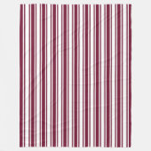 Burgunder, rote und weiße Süßigkeiten Fleecedecke (Vorderseite)