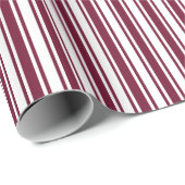 Burgunder, rote und weiße Süßigkeiten Geschenkpapier (Rolleneckpunkt)