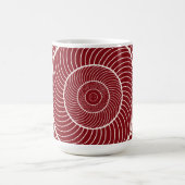Burgunder Roter Wendelschwanz Fibonacci-Sequenz Kaffeetasse (Mittel)