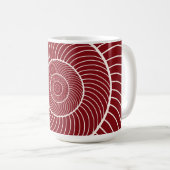 Burgunder Roter Wendelschwanz Fibonacci-Sequenz Kaffeetasse (VorderseiteRechts)