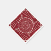 Burgunder Roter Wendelschwanz Fibonacci-Sequenz Serviette (Ecke)