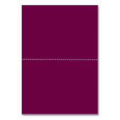 Burgunder Rotlichter Hochzeitsfeier Platzkarte Tischnummer (Rückseite)