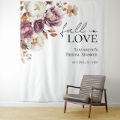 Burgunder Rückgang der Liebe Brautparty Hintergrun Wandteppich (Beispiel)