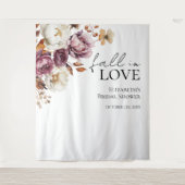 Burgunder Rückgang der Liebe Brautparty Hintergrun Wandteppich (Vorderseite)