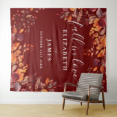 Burgunder-Rustikale-Herbst-Blumen-Foto-Studio-Hint Wandteppich (Beispiel (Horizontal))