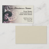 Burgunder-/Sand"Eisen-Lilien" Geschäftskarte Visitenkarte (Vorne/Hinten)