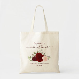 Burgunder Schimmer Rosen Elegante Ehrenjungfer Hoc Tragetasche