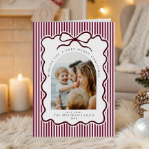 Burgunder Schöne Familie Foto Weihnachten