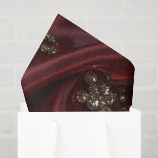 Burgunder Seidenoptik-Diamant Seidenpapier (Geschenktüte)