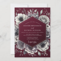 Burgunder Stimmung Florale Eleganz Hochzeit