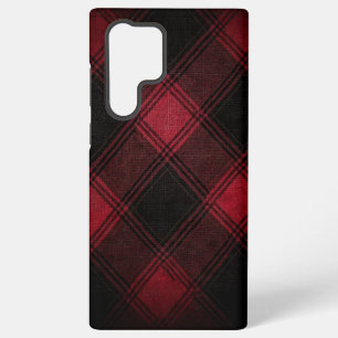 Burgunder-Tartan Samsung Galaxy Hülle